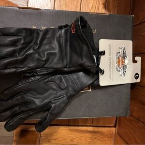 Harley-Davidson Black Leather Riding Gloves